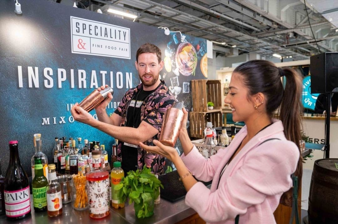 cocktail class in london at the fine food fair